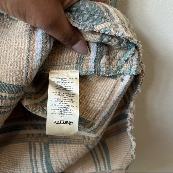 Free People We The Free Arizona Sky Jacquard Plaid Shirt - Picture 10 of 12